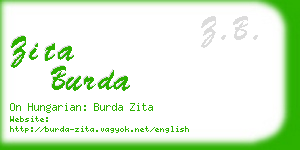 zita burda business card